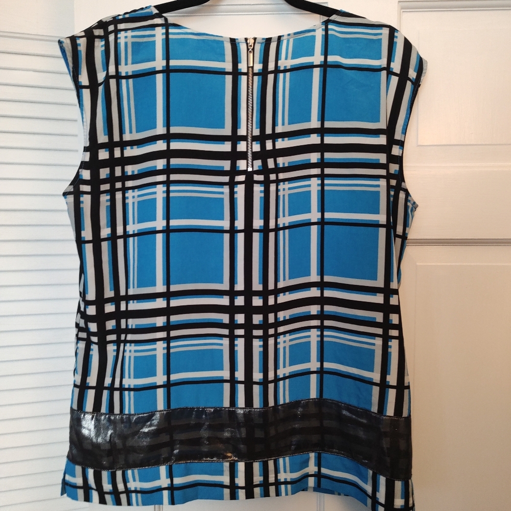 NY&Co Plaid shirt with banded feature